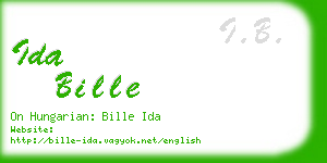 ida bille business card